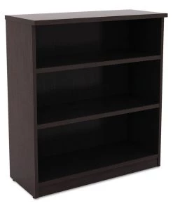 Alera ALEVA634432ES Valencia Series 31-3/4 In. X 14 In. X 39-3/8 In. Three-Shelf Bookcase - Espresso