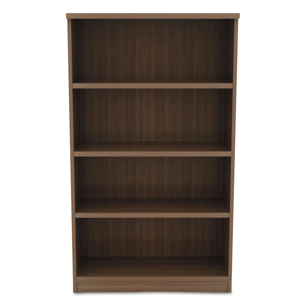 Alera ALEVA635632WA Valencia Series 31-3/4 In. X 14 In. X 55 In. Four-Shelf Bookcase - Modern Walnut - Image 2
