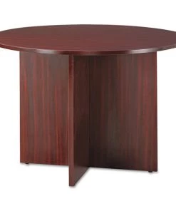 Alera ALEVA7142MY Valencia 29-1/2 In. X 42 In. Round Conference Table With Legs - Mahogany