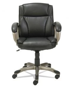 Alera ALEVN6119 Veon Series Low-Back Leather Task Chair W/coil Spring Cushioning, Black