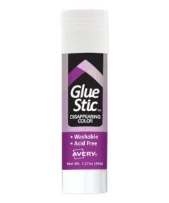 Avery 00226 1.27 Oz. Applies Purple Dries Clear Permanent Glue Stick - Purple