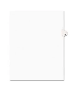 Avery 01058 11 In. X 8.5 In. 10-Tab 58 Tab Titles Avery Style Preprinted Legal Exhibit Side Tab Index Dividers - White (25-Piece/Pack)