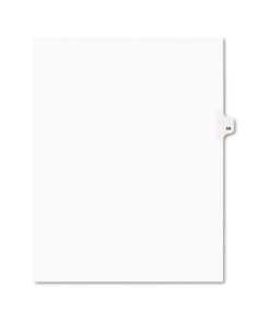 Avery 01059 11 In. X 8.5 In. 10-Tab 59 Tab Titles Avery Style Preprinted Legal Exhibit Side Tab Index Dividers - White (25-Piece/Pack)