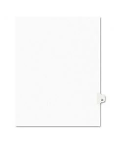 Avery 01070 11 In. X 8.5 In. 10 Tab Number 70 Legal Exhibit Side Tab Index Dividers - White (25-Piece/Pack)