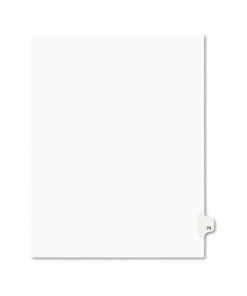Avery 01073 Preprinted Legal Exhibit 10-Tab '73-ft Label 11 In. X 8.5 In. Side Tab Index Dividers - White (25-Piece/Pack)