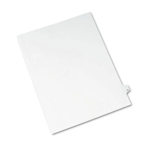 Avery 01073 Preprinted Legal Exhibit 10-Tab '73-ft Label 11 In. X 8.5 In. Side Tab Index Dividers - White (25-Piece/Pack) - Image 2
