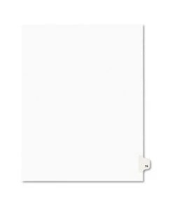 Avery 01074 Preprinted Legal Exhibit 10-Tab '74-ft Label 11 In. X 8.5 In. Side Tab Index Dividers - White (25-Piece/Pack)
