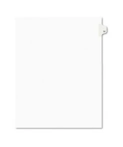 Avery 01077 Preprinted Legal Exhibit 10-Tab '77-ft Label 11 In. X 8.5 In. Side Tab Index Dividers - White (25-Piece/Pack)