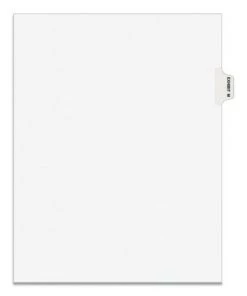 Avery 01383 Preprinted Legal Exhibit 'M' Label Side Tab Divider - White (25-Piece/Pack)
