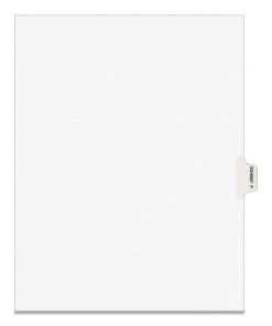 Avery 01386 Avery-Style Exhibit P, Letter Preprinted Legal Side Tab Dividers - White (25-Piece/Pack)