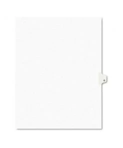 Avery 01415 11 In. X 8.5 In. Legal Exhibit Letter O Side Tab Index Dividers - White (25-Piece/Pack)