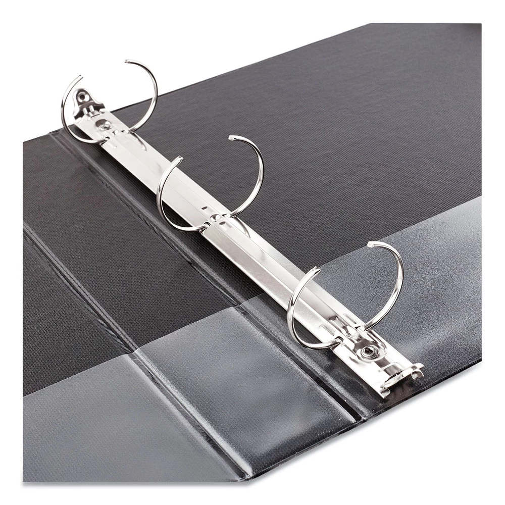 Avery 03401 Economy 1.5 In. Capacity 11 In. X 8.5 In. 3 Ring Non-View Binder With Round Rings - Black - Image 2