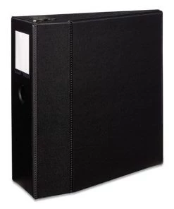 Avery 08901 11 In. X 8.5 In. DuraHinge 3 Ring 5 In. Capacity Durable Non-View Binder With EZD Rings And Label Holder - Black
