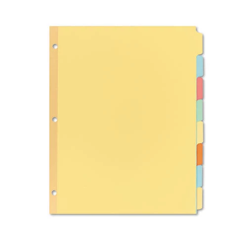 Avery 11509 8 Tab Letter Write And Erase Plain-Tab Paper Dividers - Multicolor (24 Sets/Box)