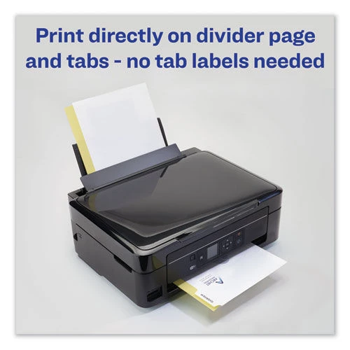 Avery 11554 Print-On 8-Tab 3-Hole Punched Dividers - White (8-Piece/Sheet, 25 Sheets/Pack) - Image 7