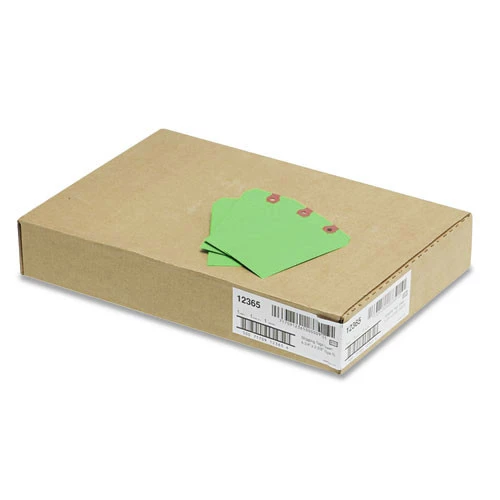 Avery 12365 11.5 Pt. Stock 4.75 In. X 2.38 In. Unstrung Shipping Tags - Green (1000-Piece/Box) - Image 2