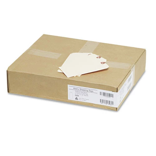 Avery 12508 6.25 In. X 3.13 In. 11.5 Pt Stock Strung Shipping Tags - Manila (1000-Piece/Box)
