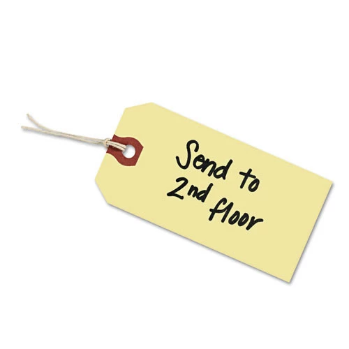 Avery 12508 6.25 In. X 3.13 In. 11.5 Pt Stock Strung Shipping Tags - Manila (1000-Piece/Box) - Image 2