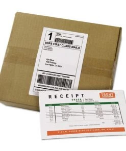 Avery 27900 Shipping Labels With Paper Receipt Bulk Pack, Inkjet/laser Printers, 5.06 X 7.63, White, 100/box