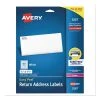Avery 05267 Easy Peel Laser Printer 0.5 In. X 1.75 In. Address Labels With Sure Feed Technology - White (25-Sheet/Pack 80-Piece/Sheet)