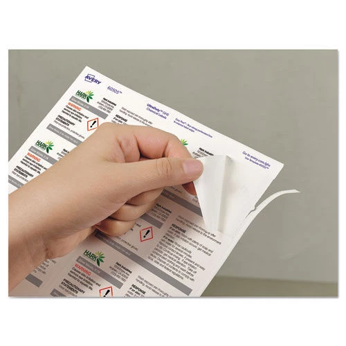 Avery 60525 UltraDuty GHS Chemical 2 In. X 4 In. Waterproof And UV Resistant Labels - White (50-Sheet/Pack 10-Pc./Sheet) - Image 3