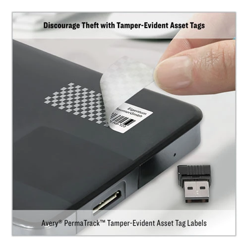 Avery 60538 PermaTrack 2 In. X 3.75 In. Tamper-Evident Asset Tag Labels - White (8-Piece/Sheet 8-Sheet/Pack) - Image 4