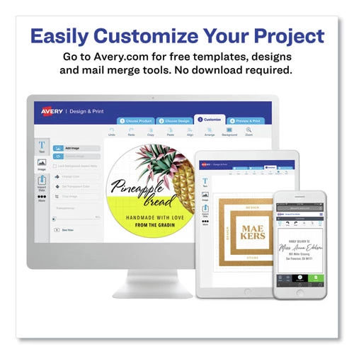 Avery 60539 PermaTrack 2 In. X 3.75 In. Destructible Asset Tag Labels - White (8-Piece/Sheet 8-Sheet/Pack) - Image 2