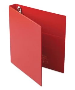 Avery 79589 Heavy-Duty 1 In. Capacity 11 In. X 8.5 In. 3 Ring Non-View Binder With DuraHinge And One Touch EZD Rings - Red
