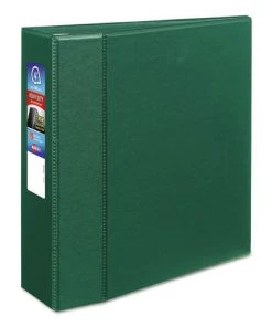 Avery 79784 Heavy-Duty 4 In. Capacity 11 In. X 8.5 In. 3-Ring Non-View Binder With DuraHinge - Green