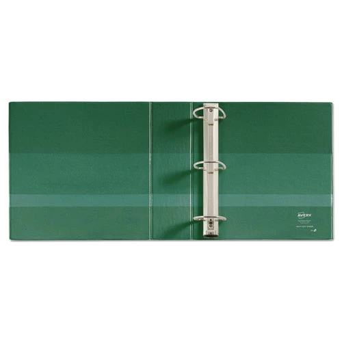 Avery 79784 Heavy-Duty 4 In. Capacity 11 In. X 8.5 In. 3-Ring Non-View Binder With DuraHinge - Green - Image 4