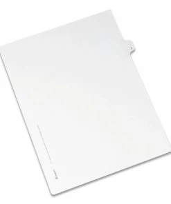 Avery 82182 Preprinted Legal Exhibit 26-Tab 'T' Label 11 In. X 8.5 In. Side Tab Index Dividers - White (25-Piece/Pack)