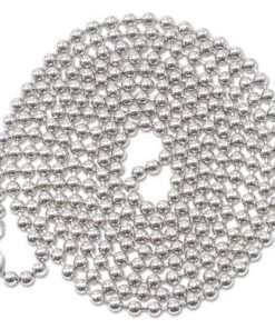 Advantus 75417 Ball Chain Style 36 In. ID Badge Holders - Nickel Plated (100-Piece/Box)