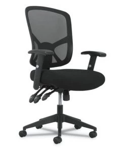 Basyx HVST121 1-Twenty-One 250 Lbs. Capacity High-Back Task Chair - Black