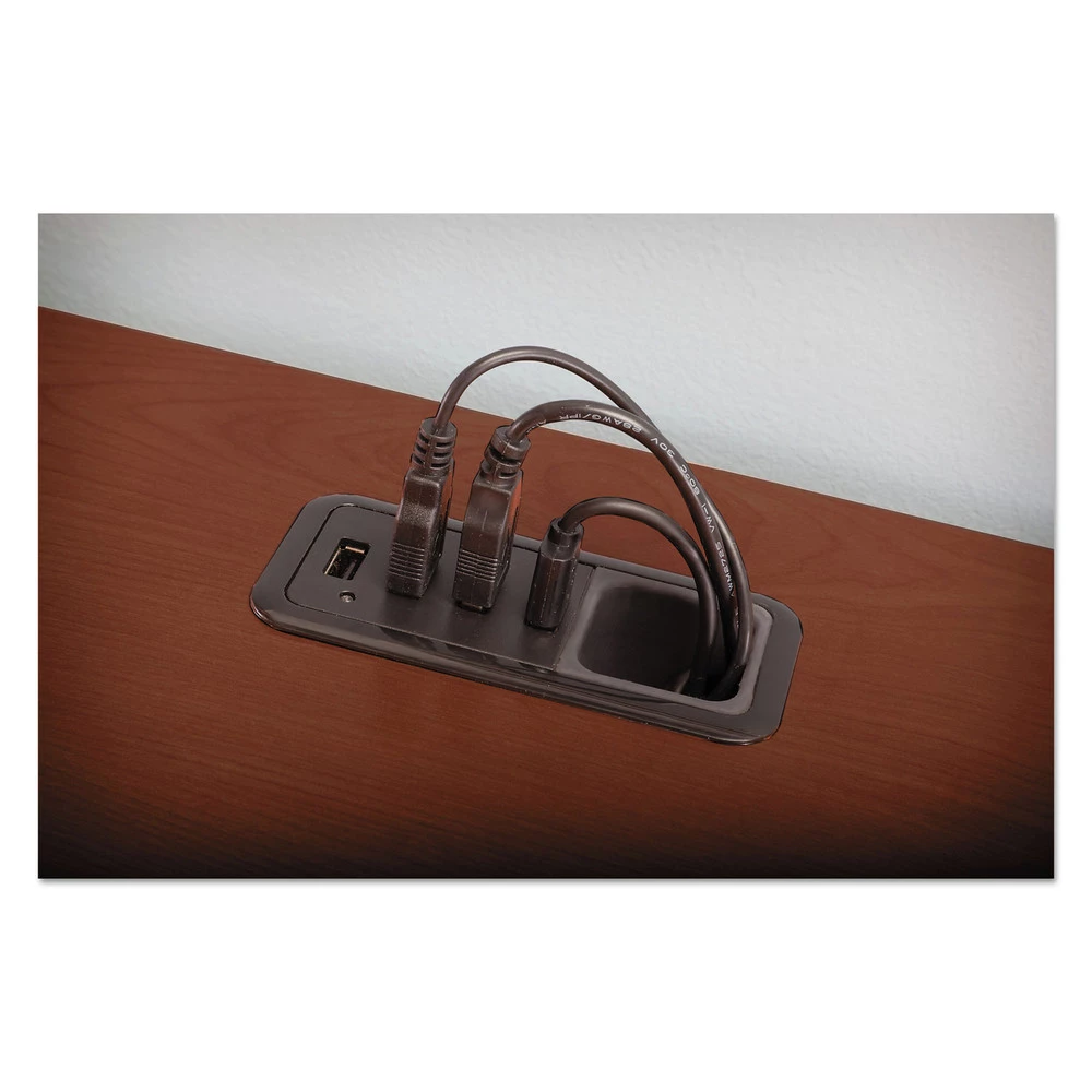 Bush 2960ACSA2-03 Enterprise Collection 60 In. X 28.63 In. X 29.75 In. Double Pedestal Desk - Harvest Cherry - Image 5