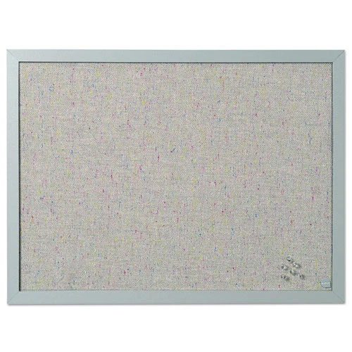 MasterVision FB0470608 24 In. X 18 In. Designer Fabric Bulletin Board - Gray Fabric/Gray Frame