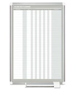 MasterVision GA02109830 24 In. X 36 In. In-Out Magnetic Dry Erase Board - Silver Frame