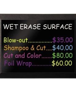 MasterVision MM14151620 Kamashi 48 In. X 36 In. Wet Erase Black Board - Black