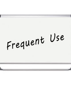 MasterVision MVI030201 MVI Series 36 In. X 24 In. Lacquered Steel Magnetic White Board - Silver/Black