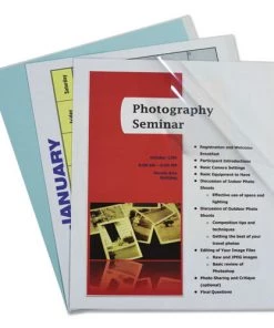 C-Line 31357 Binding Bar 8.5 In. X 11 In. Vinyl Report Covers - Clear (100/Box)