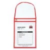 C-Line 41924 75-Sheet 1-Pocket 9 In. X 12 In. Shop Ticket Holder With Strap And Red Stitching (15-Piece/Box)