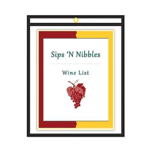 C-Line 46912 75 Sheets 9 In. X 12 In. Stitched Shop Ticket Holders - Clear (25/Box) - Image 4