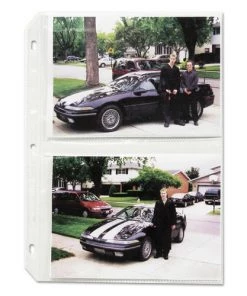 C-Line 52572 Clear Photo Pages For Four 5 X 7 Photos, 3-Hole Punched, 11-1/4 X 8-1/8 (50/Box)
