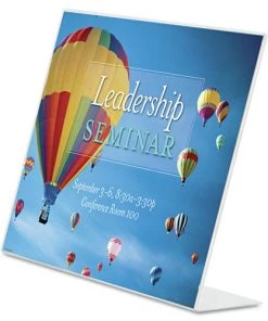 DAX N270985HT Slanted Sign Holder, Horizontal, 11 X 8 1/2, Clear