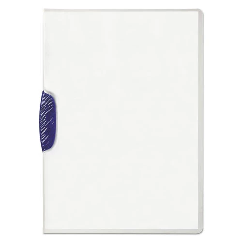 Durable 226307 Swingclip 30 Sheet Capacity Letter Size Report Cover - Clear/Dark Blue Clip (25-Piece/Box) - Image 3