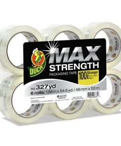 Duck 241513 Max Strength 1.88 In. X 54.6 Yards Packing Tape - Clear (6-Piece/Pack)