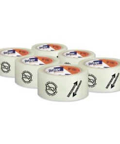 Duck 242762 Heavy Duty 2.08 In. X 110 Yards Folded Edge Packing Tape Rolls - Clear (6-Piece/Pack)