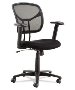 OIF OIFMT4818 Swivel/tilt Mesh Task Chair (Height Adjustable T-Bar Arms-Black/chrome)