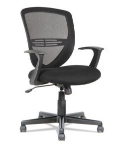 OIF OIFVS4717 250 Lbs. Capacity 17.91 - 21.45 In. Seat Height Swivel/Tilt Mesh Mid-Back Task Chair - Black