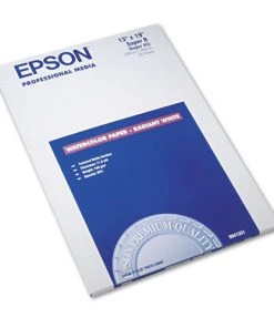 Epson S041351 11.5 Mil 13 In. X 19 In. Watercolor Radiant Matte Inkjet Paper - White (20/Pack)