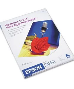 Epson S041468 Premium Matte Presentation Paper, 9 Mil, 11 X 14, Matte Bright White, 50/pack